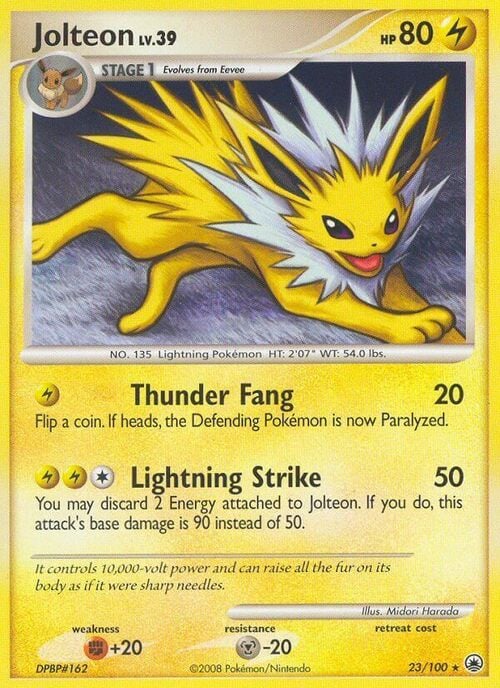 Jolteon Lv.39 Card Front