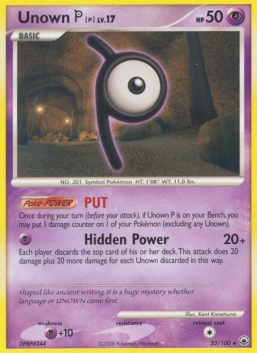 Unown P Card Front