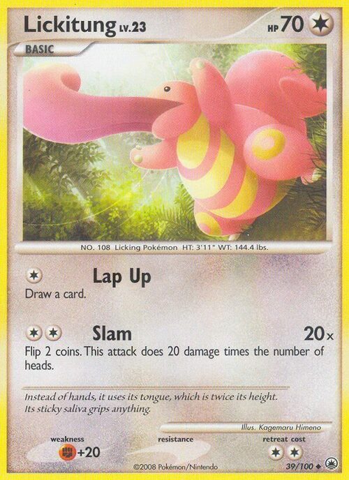 Lickitung Lv.23 Card Front