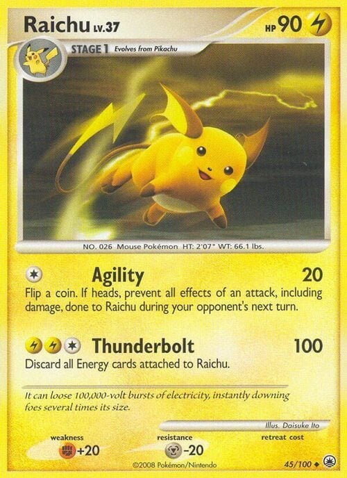 Raichu Lv.37 Card Front