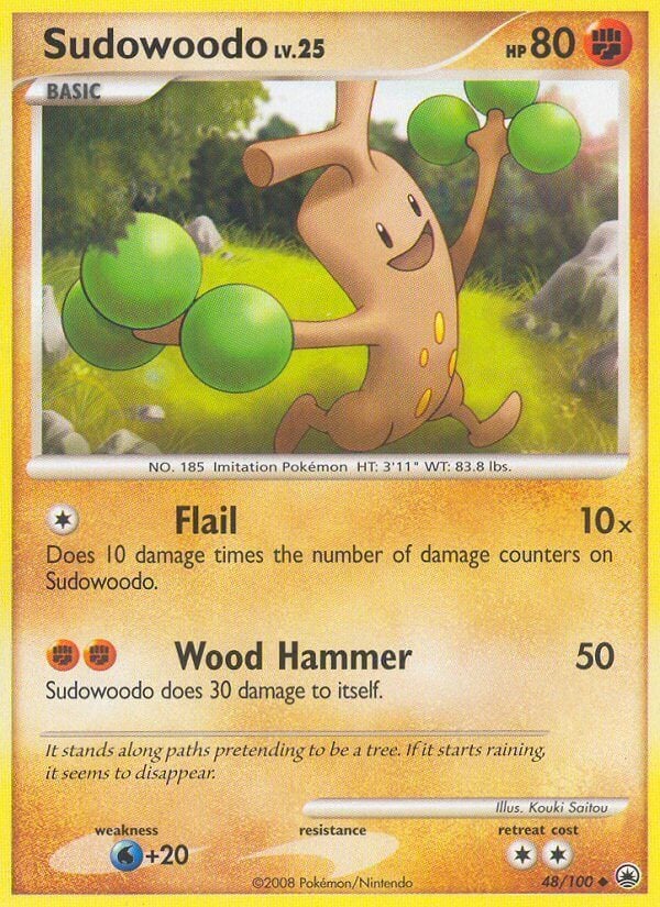 sudowoodo pokemon card value TCG - SM8 - 049/095 (C) Colorless Retreat Cost Sudowoodo Lv.25 Majestic Dawn |