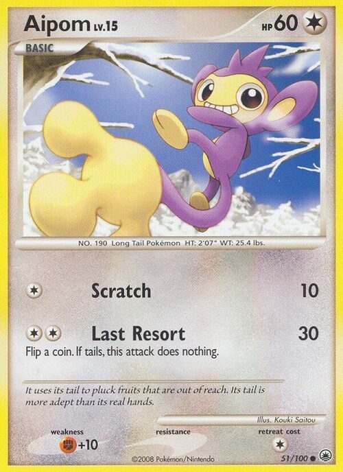 Aipom Lv.15 Card Front