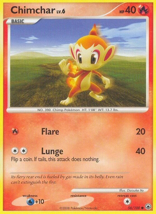 Chimchar Lv.6 Card Front