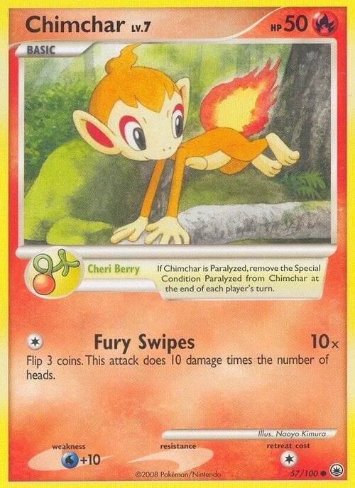 Chimchar Lv.7 Card Front