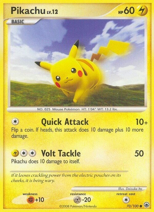 Pikachu Lv.12 [Quick Attack | Volt Tackle] Card Front