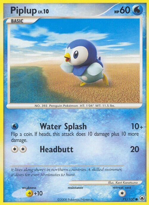 Piplup Lv.10 Card Front