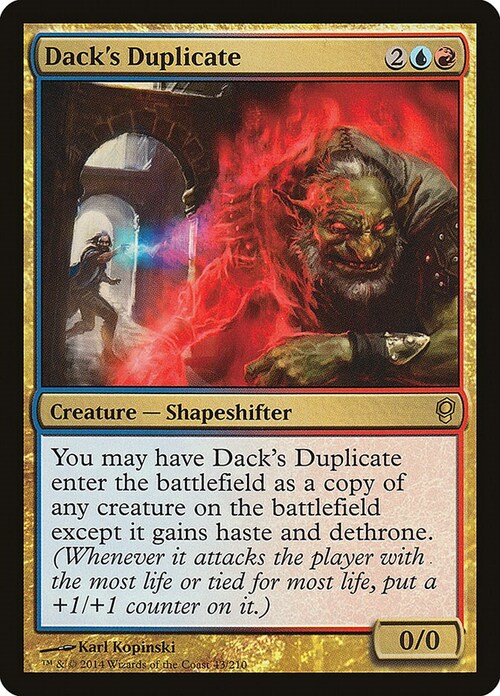 Dack's Duplicate Card Front
