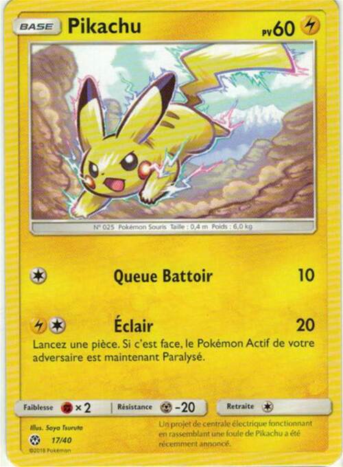Pikachu [Tail Whap | Thundershock] Card Front