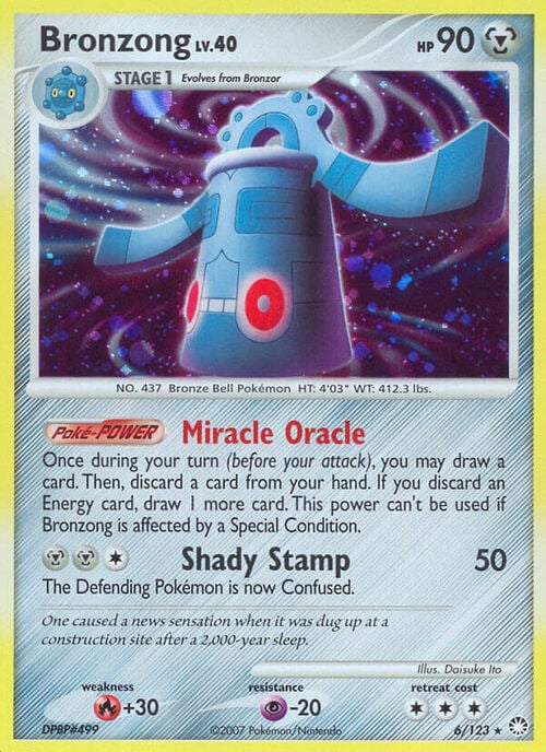 Bronzong Lv.40 [Miracle Oracle | Shady Stamp] Card Front