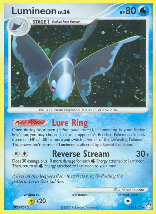 Lumineon Lv.34 [Lure Ring | Reverse Stream] Card Front