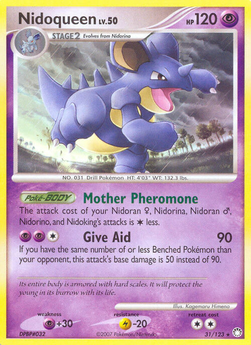 Nidoqueen Lv.50 [Mother Feromone | Give Aid] Card Front