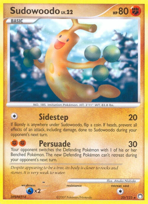 Sudowoodo Lv.22 Card Front