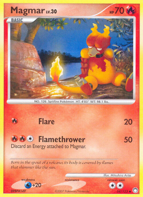 Magmar Lv.30 [Flare | Flamethrower] Card Front