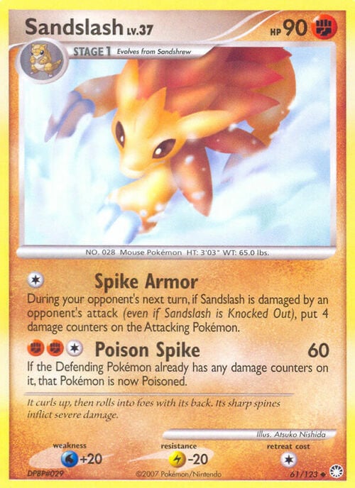 Sandslash Lv.37 Card Front