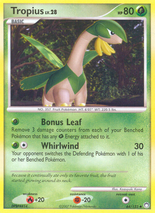 Tropius Lv.28 [Bonus Leaf | Whirlwind] Card Front