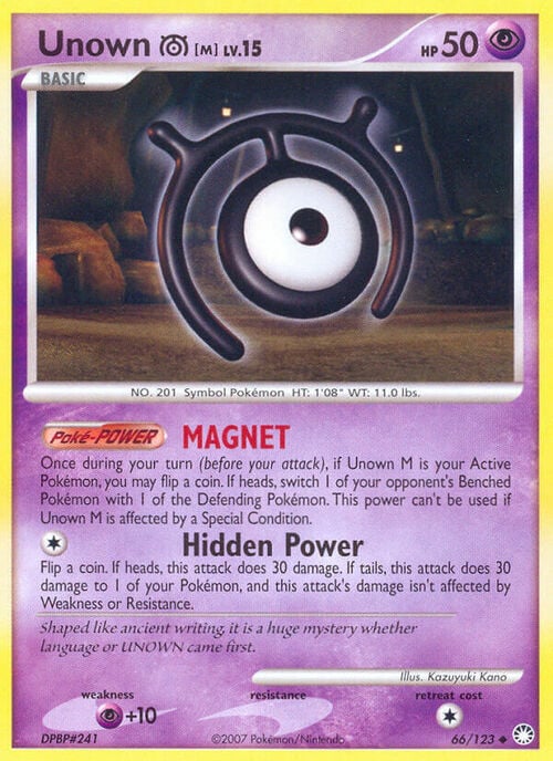 Unown [M] Lv.15 Card Front