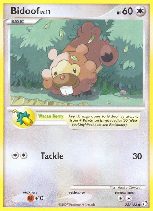 Bidoof Lv.11 Card Front