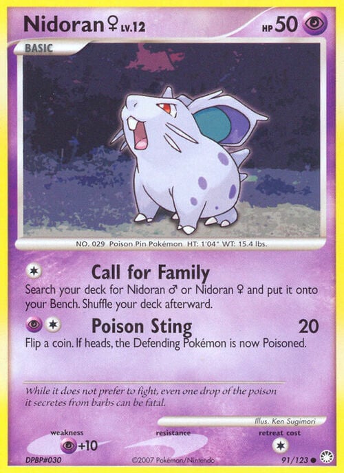 Nidoran Lv.12 Card Front