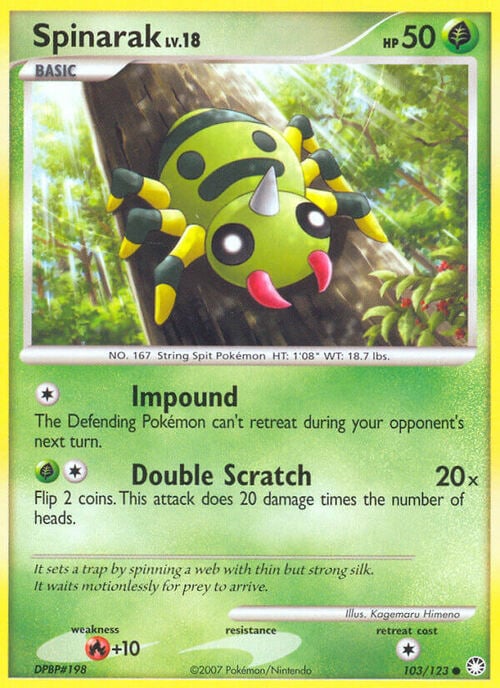 Spinarak Lv.18 Card Front
