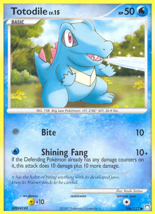 Totodile Lv.15 Card Front