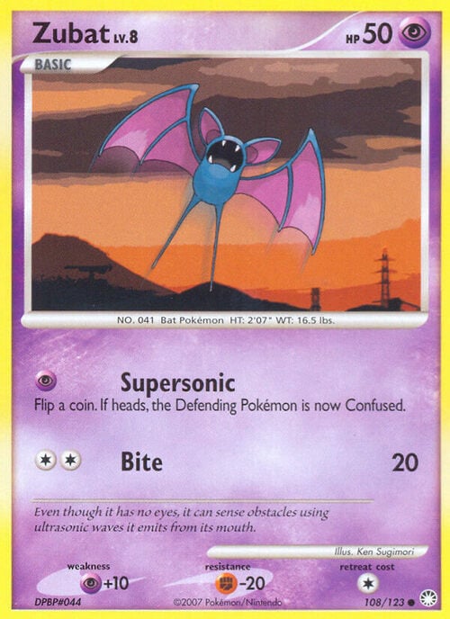 Zubat Lv.8 Card Front