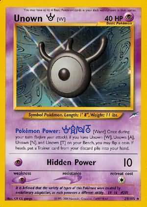 Unown [W] Card Front