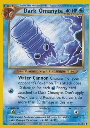 Dark Omanyte Card Front