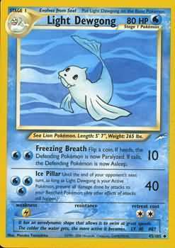Light Dewgong Card Front