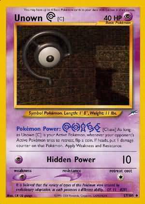 Unown C Card Front