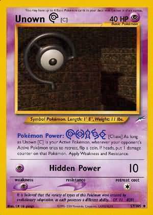 Unown [C] Card Front