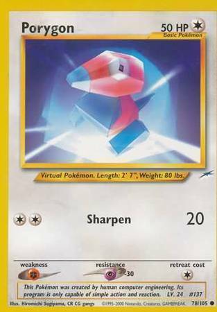 Porygon Card Front