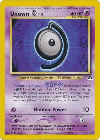 Unown D Card Front