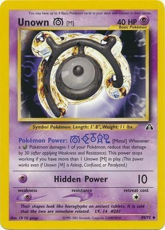 Unown M Card Front
