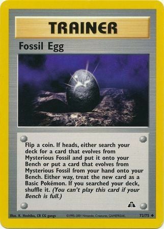 Fossil Egg Card Front