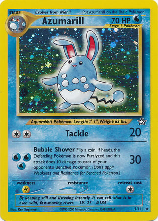 Azumarill [Tackle | Bubble Shower] Card Front