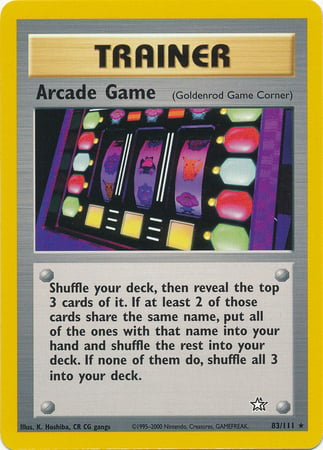 Arcade Game Card Front