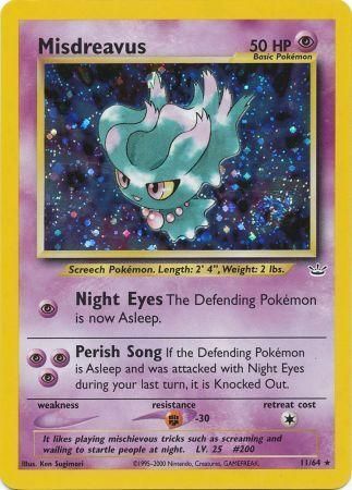 pokemon misdreavus card Lv.23 No.200 Old Back Promo 1999 Excellent Jap Common Card Type Misdreavus 77/214 Common | Unbroken