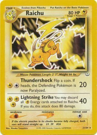 Raichu [Thundershock | Lightning Strike] Card Front