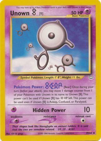 Unown B Card Front