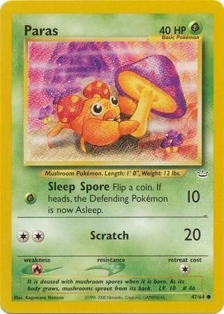 Paras [Sleep Spore | Scratch] Card Front