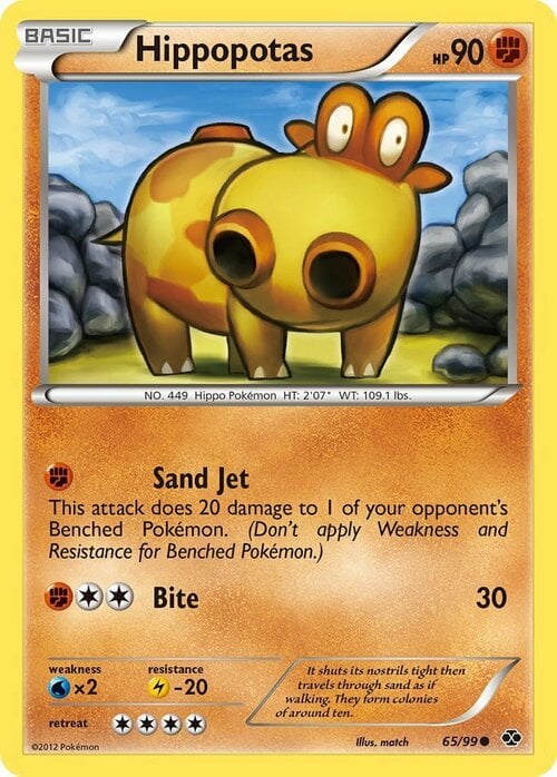 Hippopotas [Sand Jet | Bite] Card Front