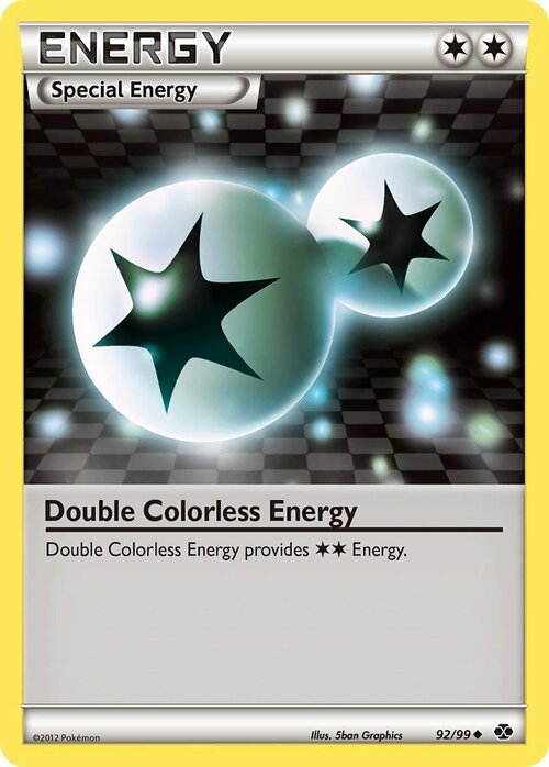 Double Colorless Energy Card Front