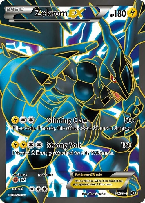 Zekrom EX [Glinting Claw | Strong Volt] Frente