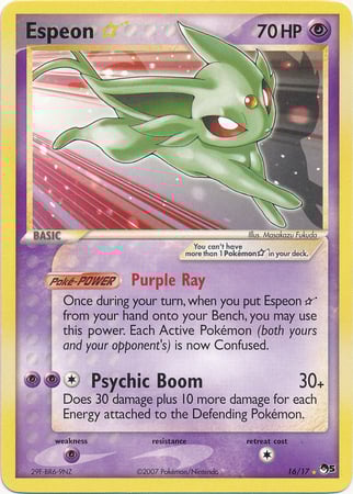 Espeon ☆ Gold Star Card Front