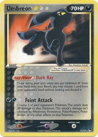 Umbreon ☆ Gold Star Card Front