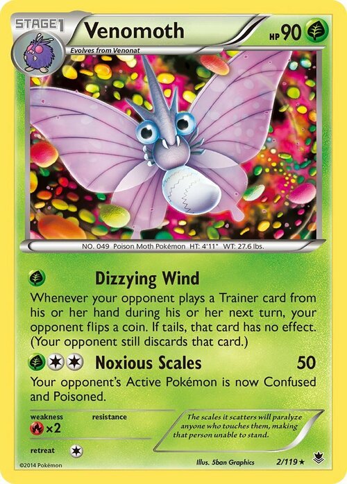 Venomoth Card Front
