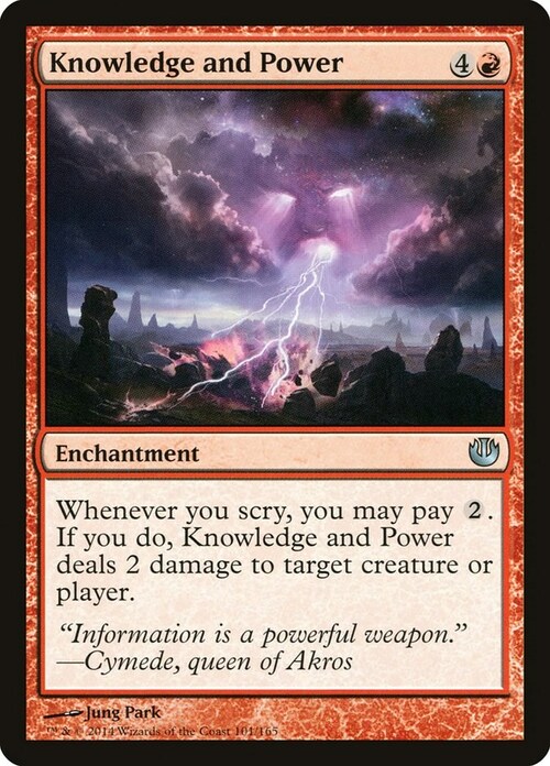 Knowledge and Power Card Front