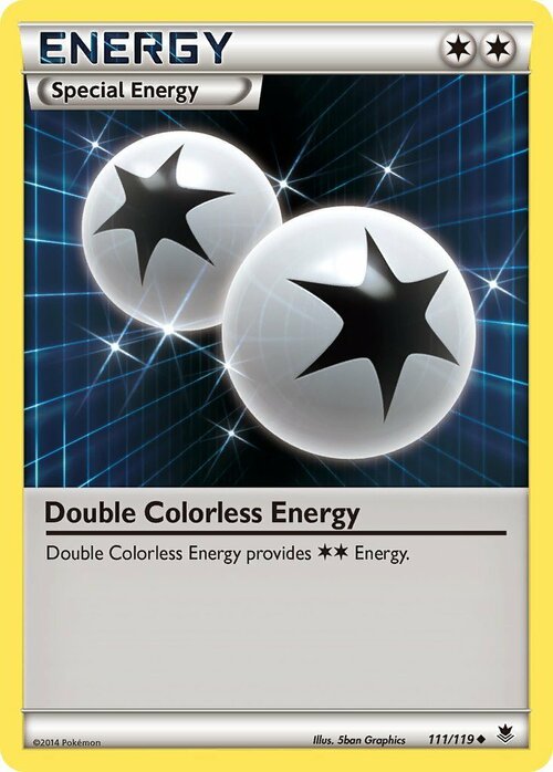 Double Colorless Energy Card Front