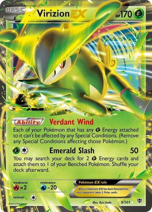 Virizion EX Card Front