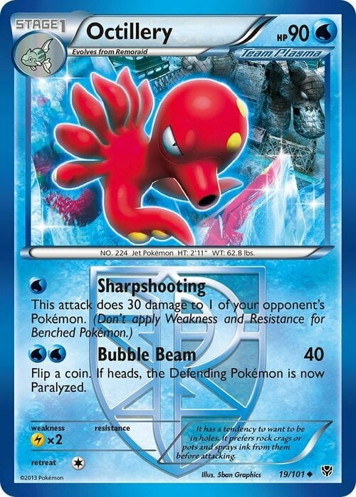 Octillery [Sharpshooting | Bubble Beam] Card Front